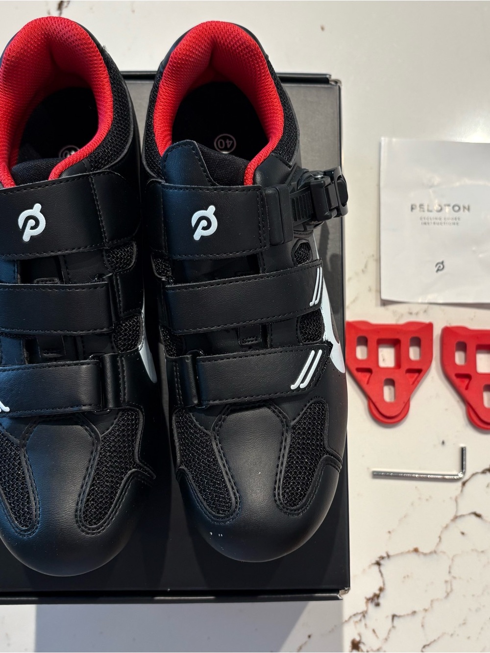 Peloton Black Cycling Shoes Size 40/9 New